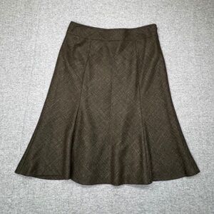 Ann Taylor Sage Wool A-Line Skirt, Flare, Lined, Career Chic Womens Sz 4